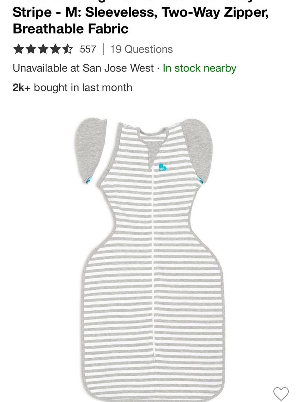 Love to Dream Swaddle Up Transition Swaddle, Patented Zip-Off Wings